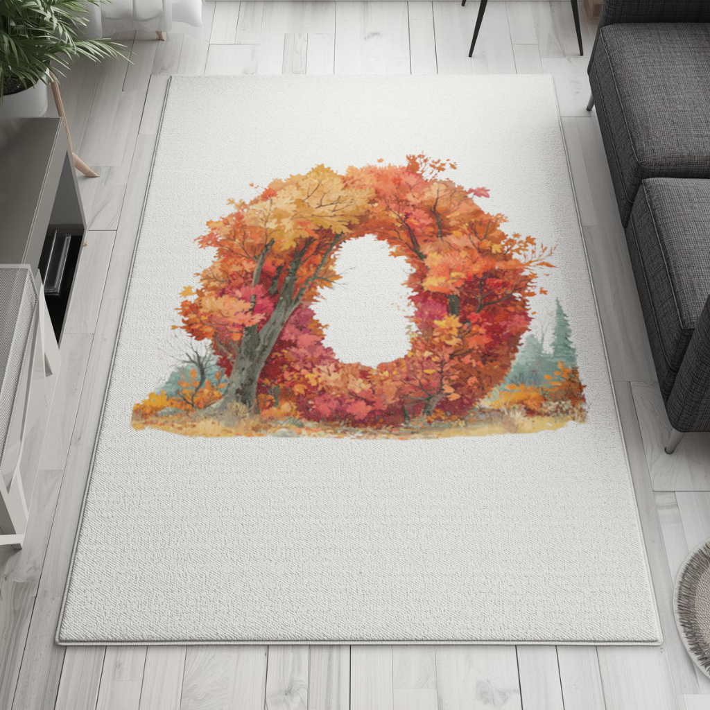 Autumn Leaf Letter O Living room carpet