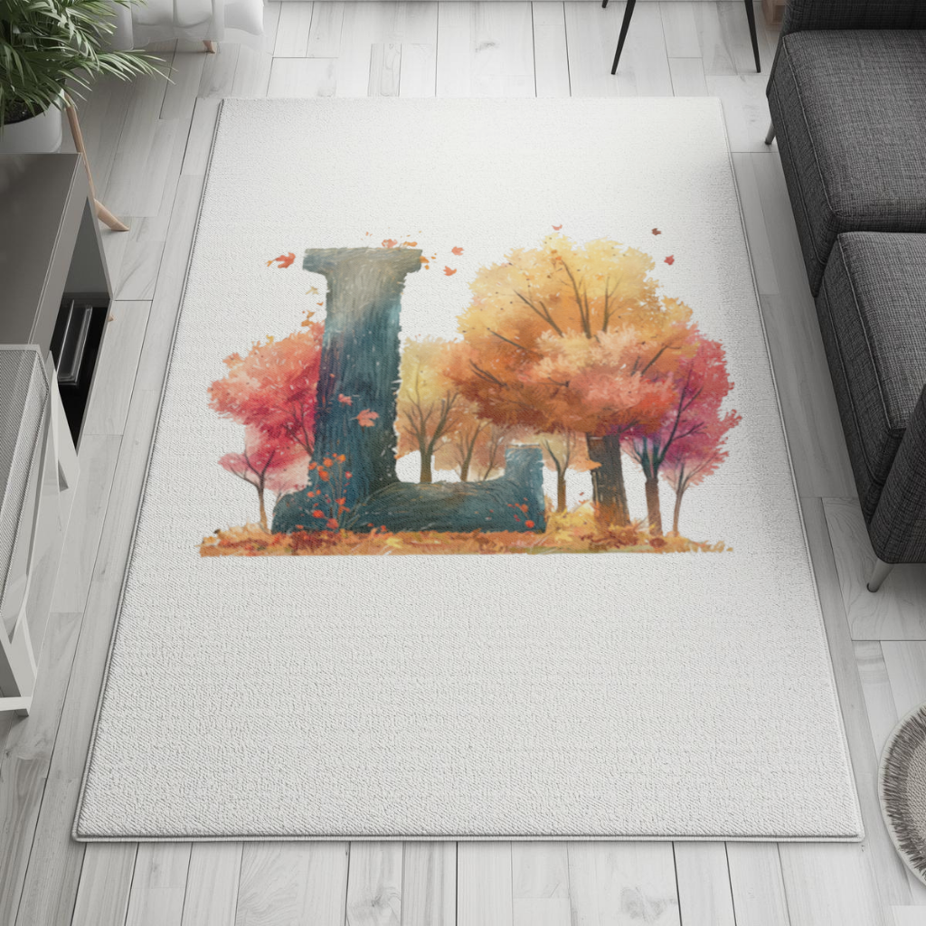 Autumn Forest Letter L Living room carpet