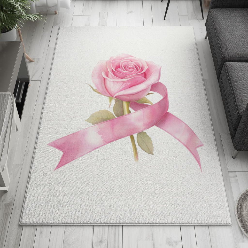Breast Cancer Awareness Pink Rose 