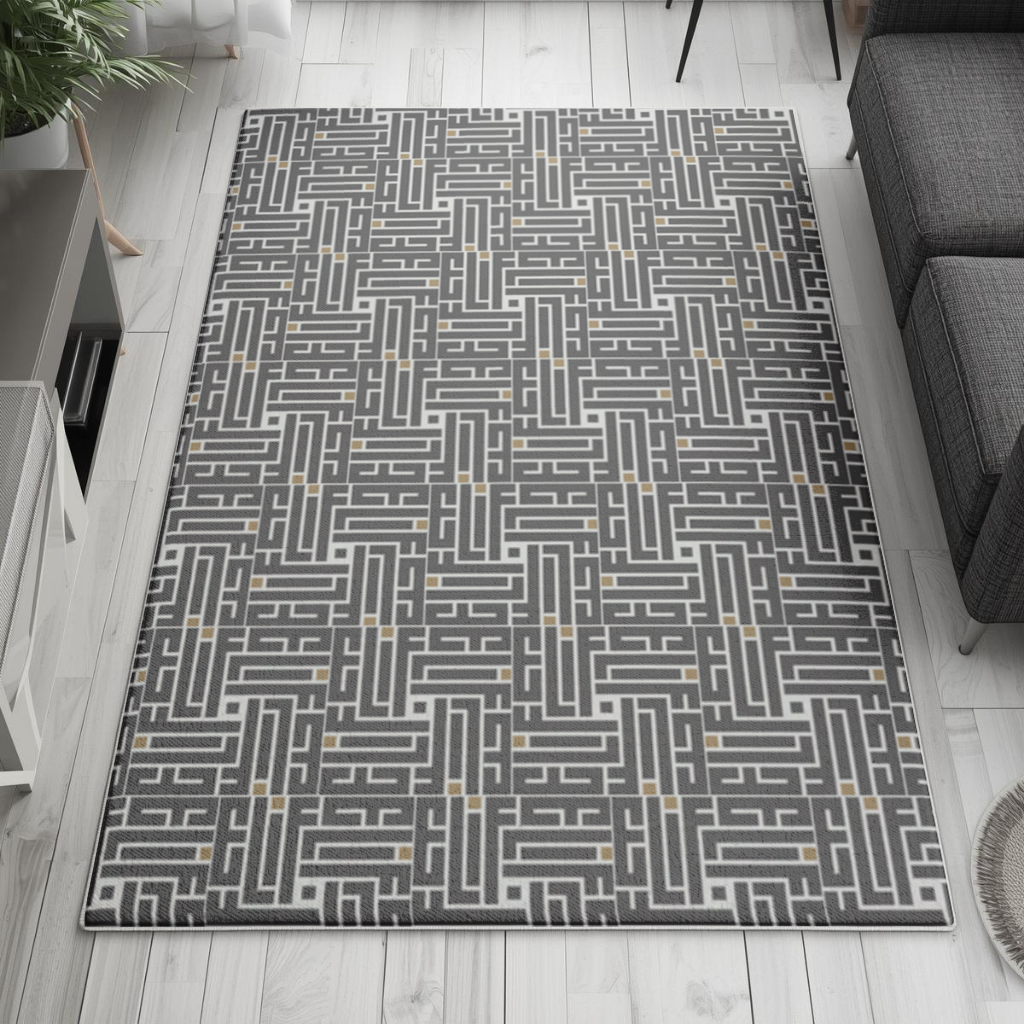 Kufi yazı- Elif Living room carpet