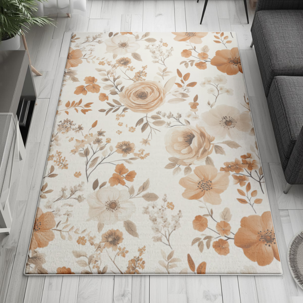 Terracotta Vintage Rose Living room carpet