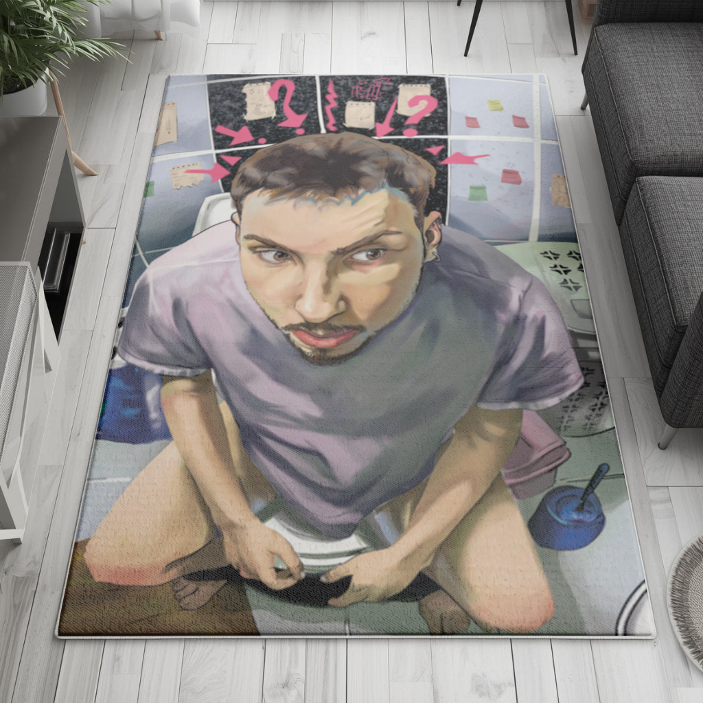 Toilet allegory Living room carpet