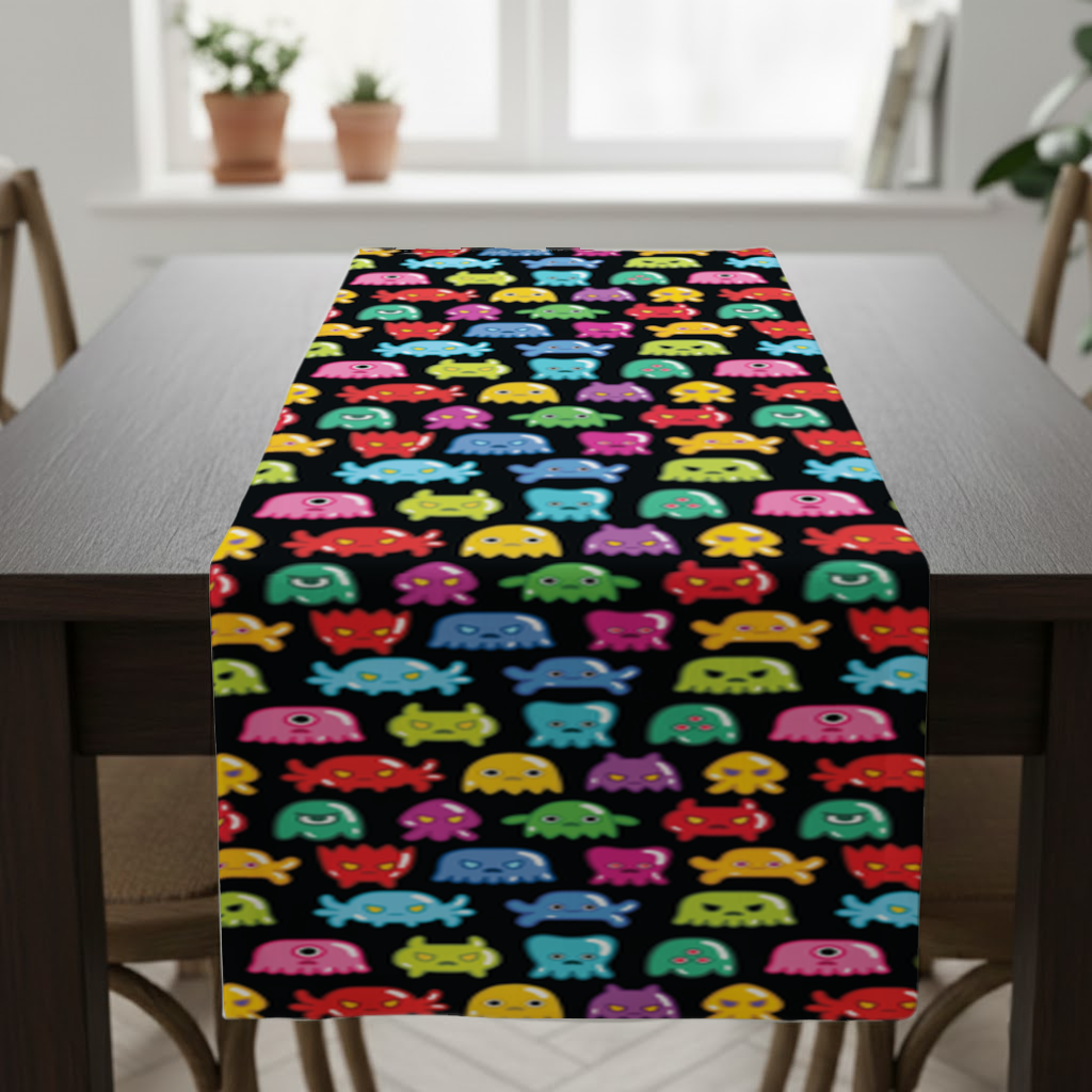 Cute Colorful Monsters Seamless Pattern Runner