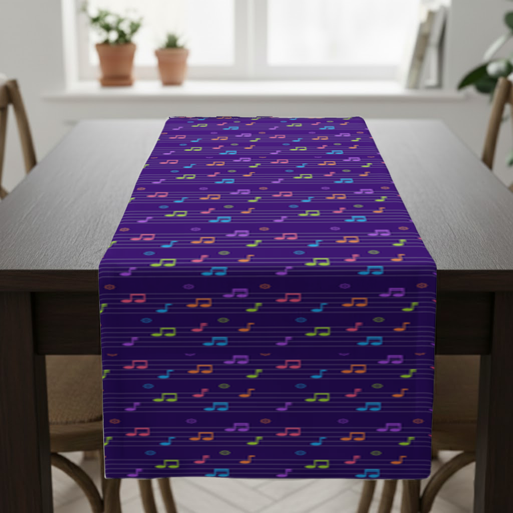 Colorful Music Notes and Modern Rhythm Seamless Pattern Runner