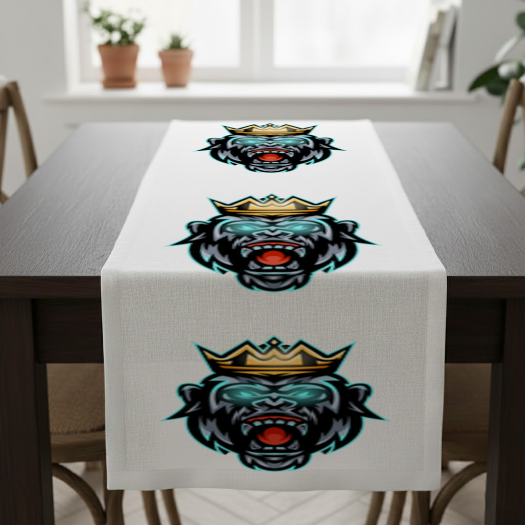 Angry Gorilla King with Crown Graphic - Neon Mascot Design Runner