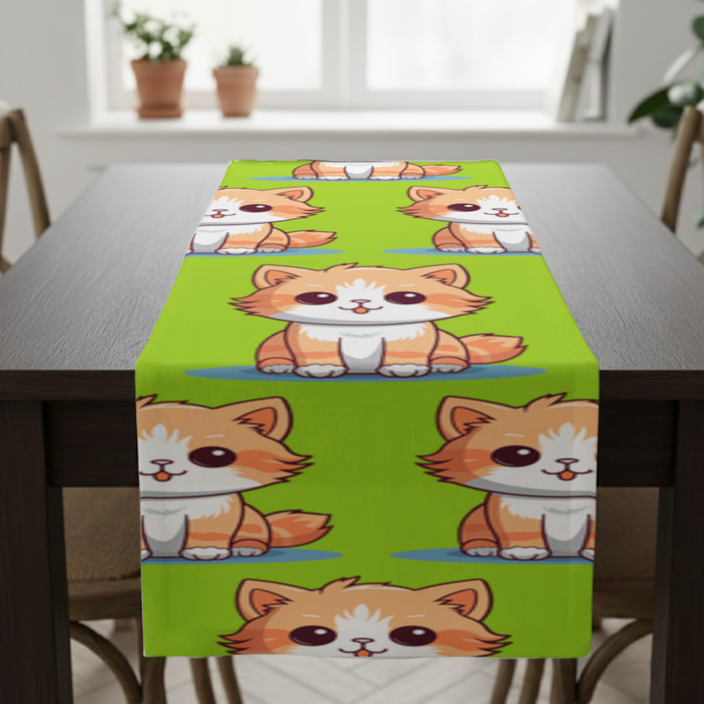 Cute Orange Cat Illustration Runner