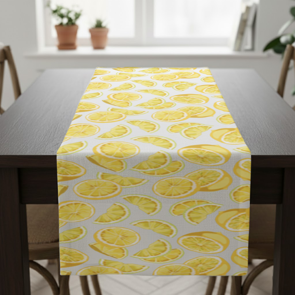 Fresh Lemon Slices Vibrant Summer Pattern Runner