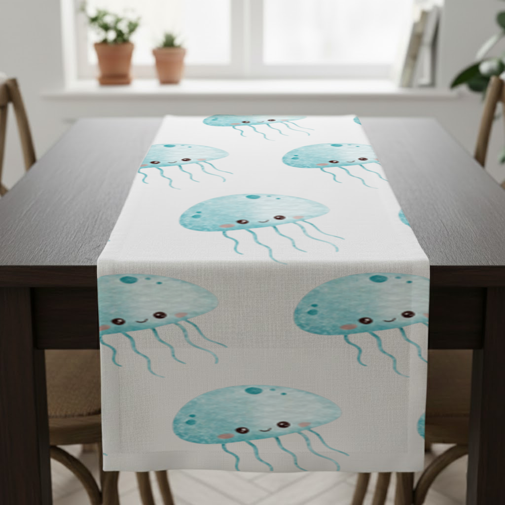 Cute Blue Jellyfish Character Runner