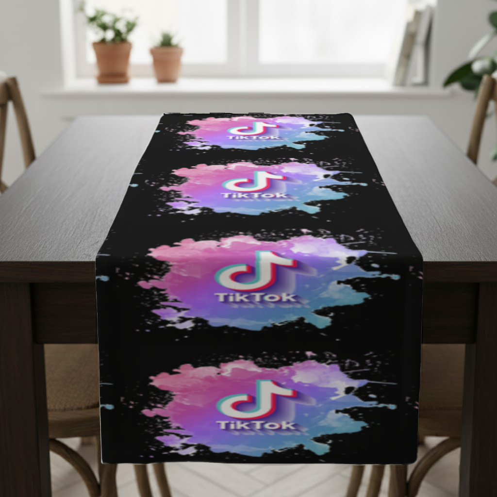 TikTok Logo with Watercolor Effect Runner