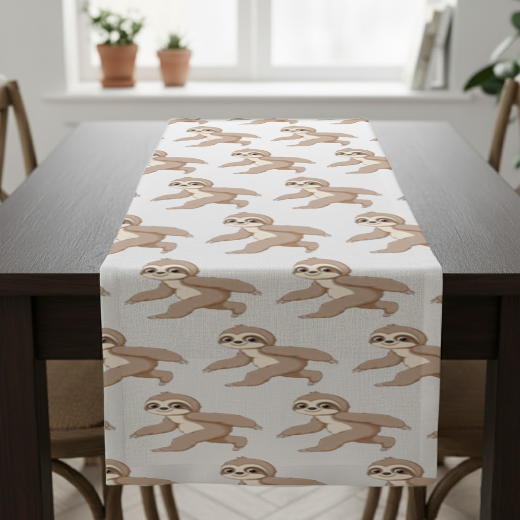 Cute Joyful Walking Sloth Runner