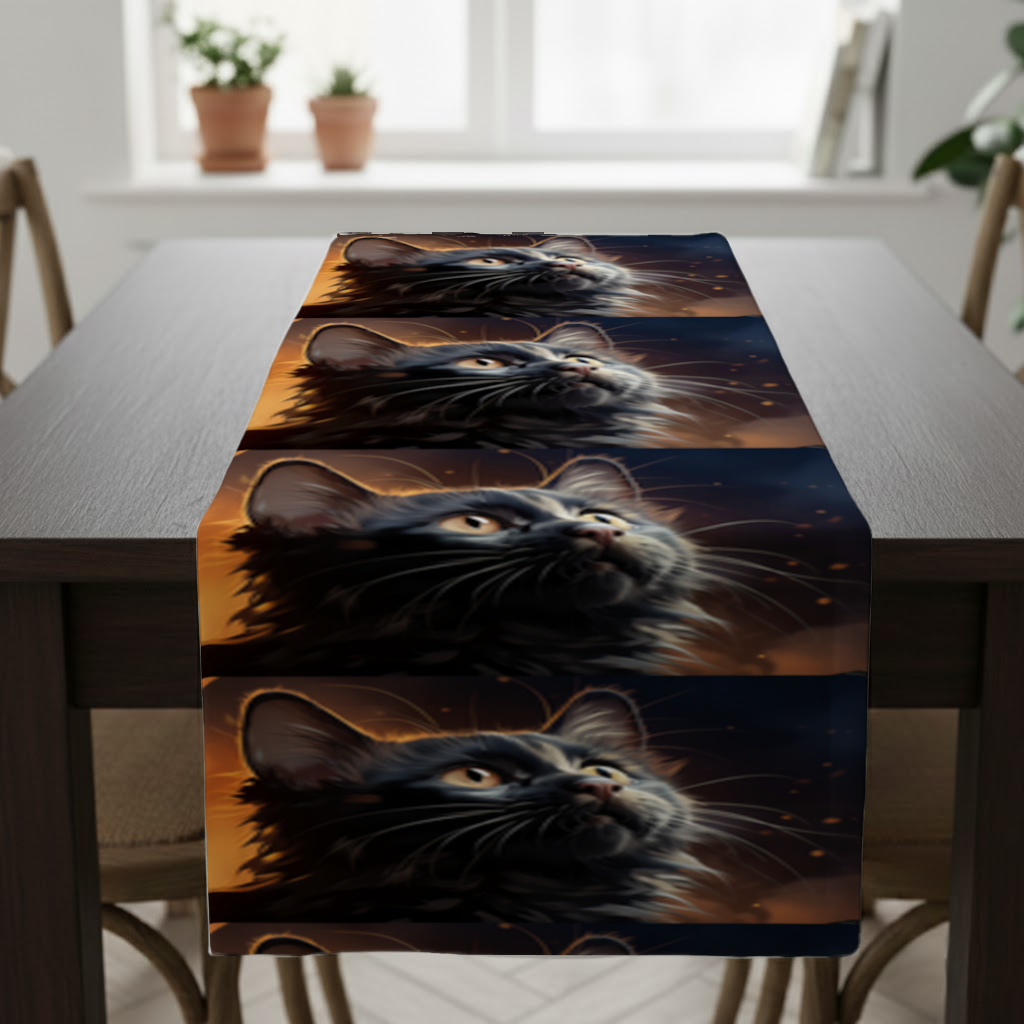 Black Cat Digital Art Runner