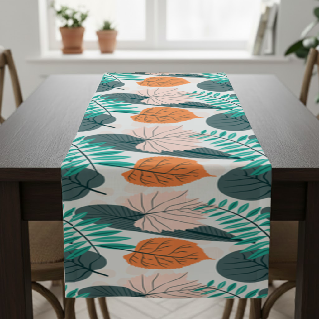 Modern Tropical Leaves Runner