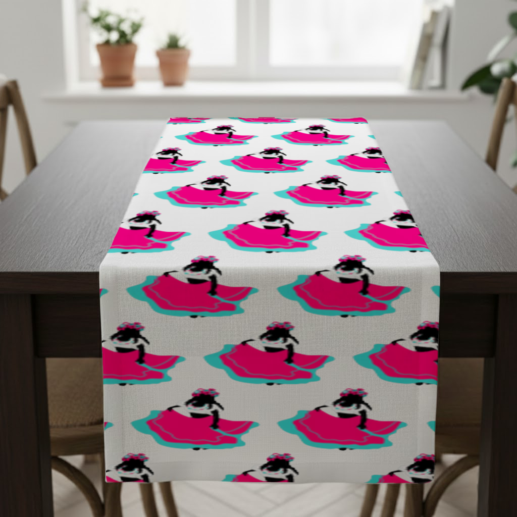 Mexican Folklorico Dancer Silhouette Runner