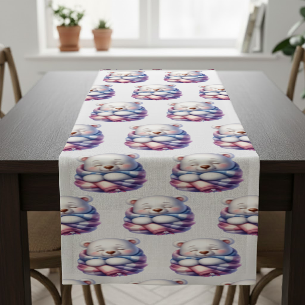 Cozy Sleepy Polar Bear Cub Runner