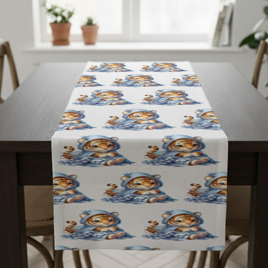 Sleepy Baby Tiger Cub on Books Runner