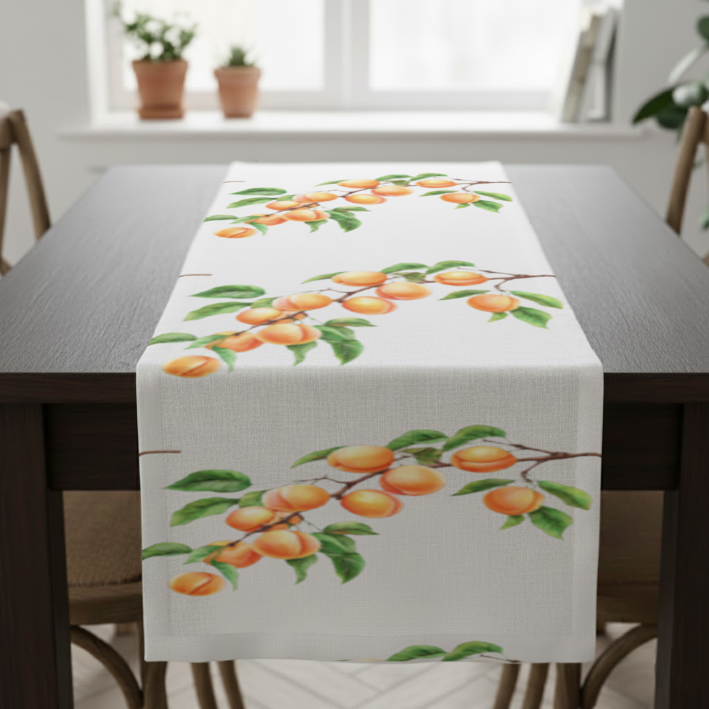 Ripe Orange Apricot Fruit Branch Runner
