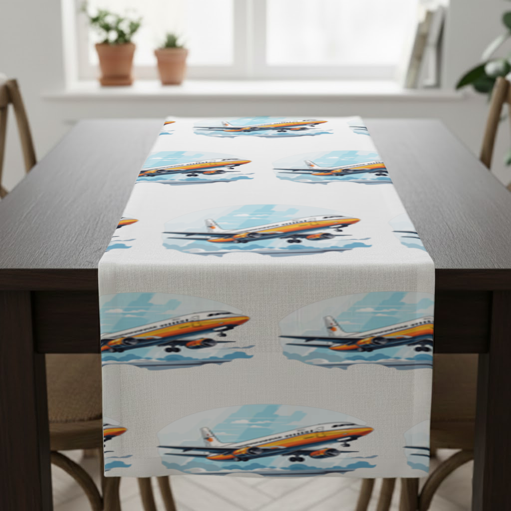 Retro Orange Commercial Airplane Runner