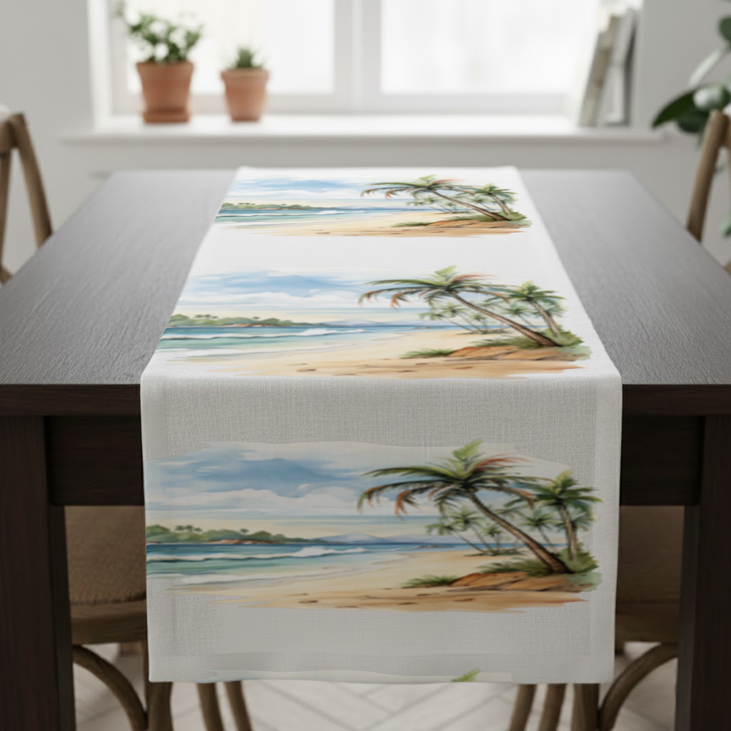 Tropical Palm Tree Beach Runner