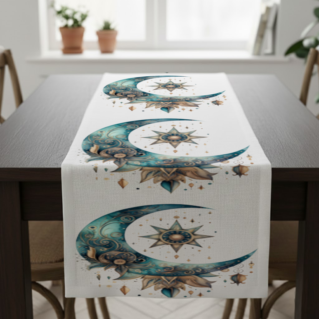 Boho Celestial Sun and Moon Runner