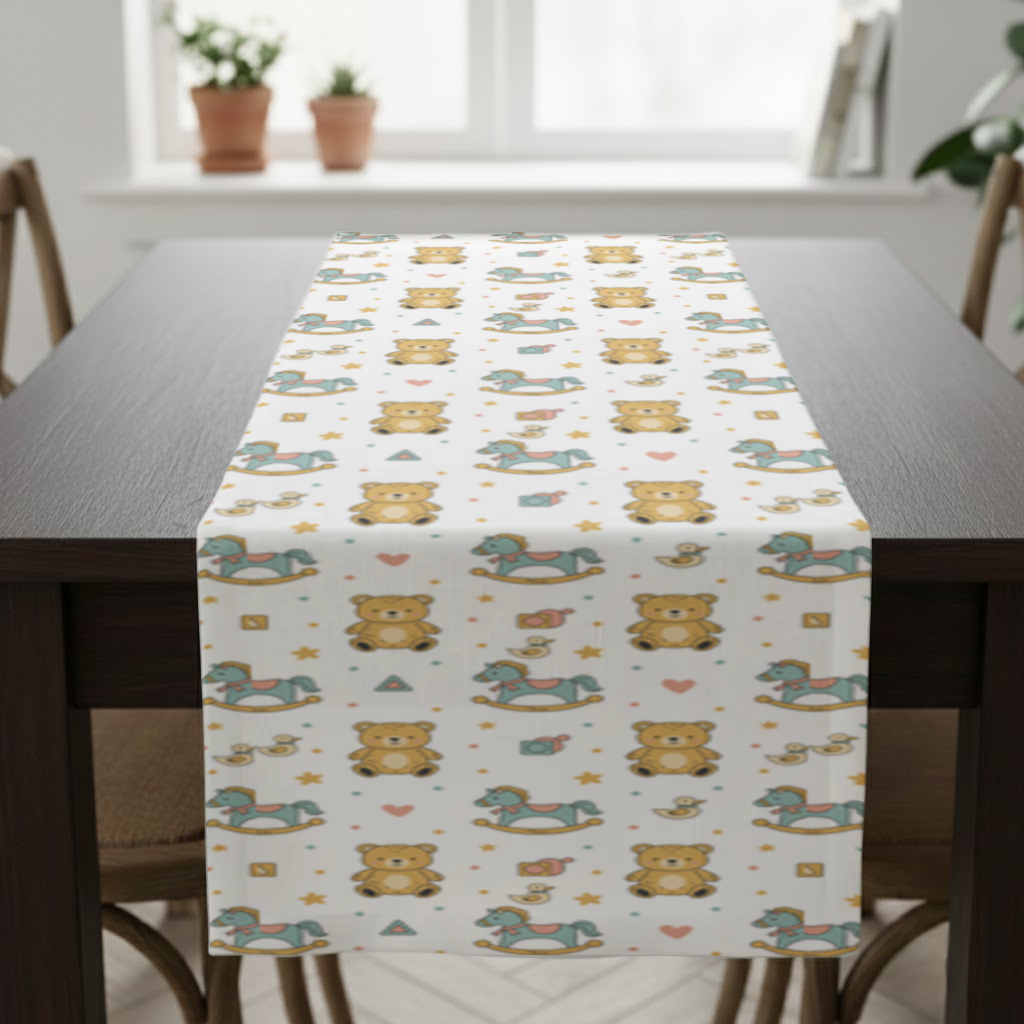 Cute Toy Pattern Kids Background Runner