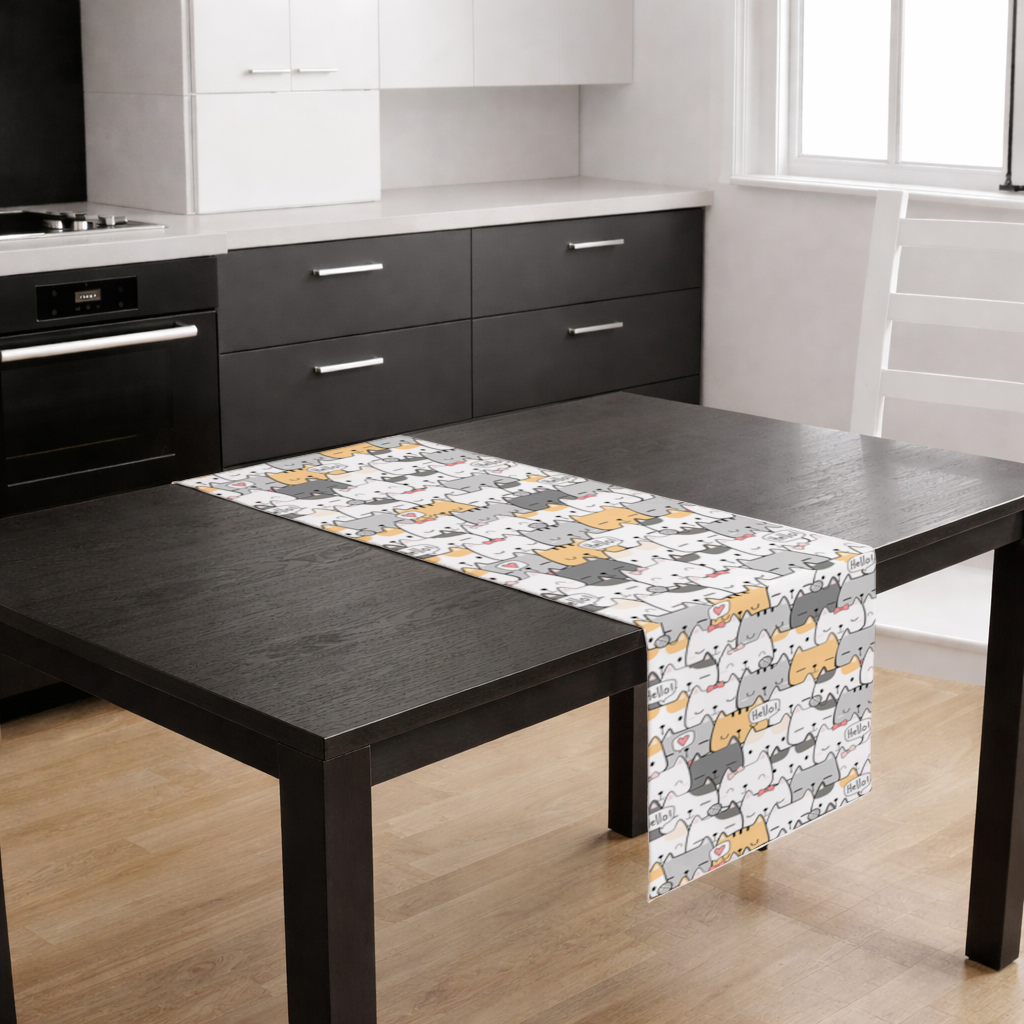 Cute Cartoon Cats Pattern with Speech Bubbles 