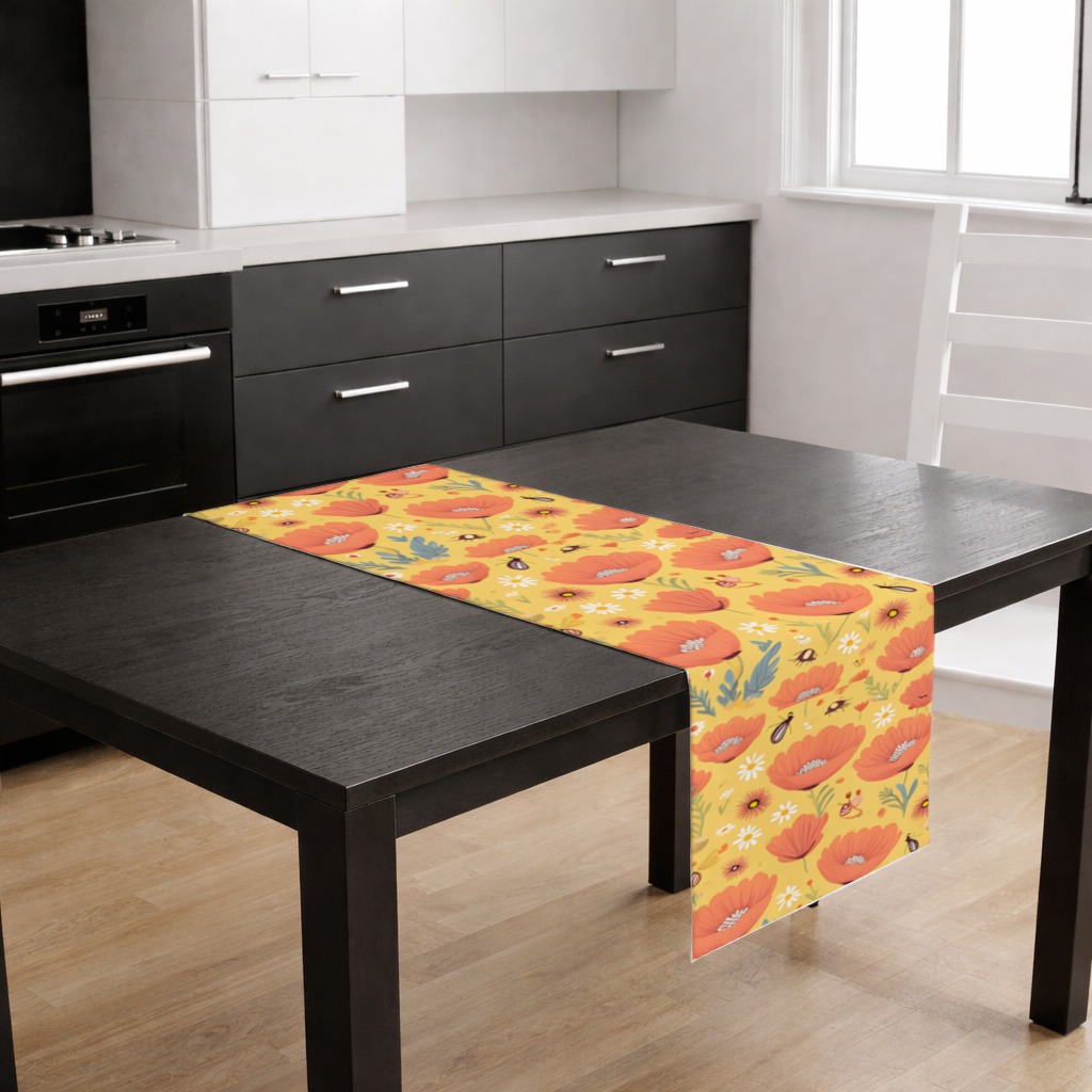 Floral  Insect Pattern  Colorful Design Runner