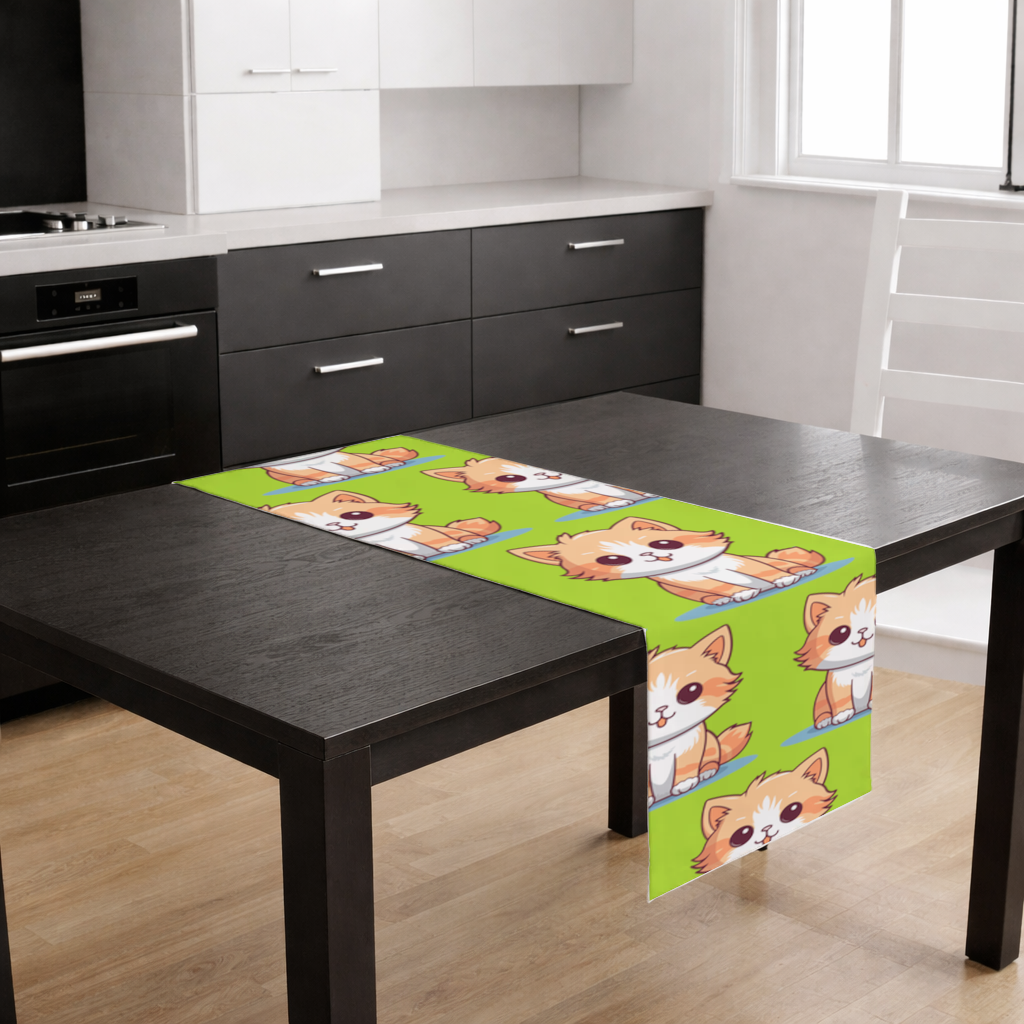 Cute Orange Cat Illustration Runner