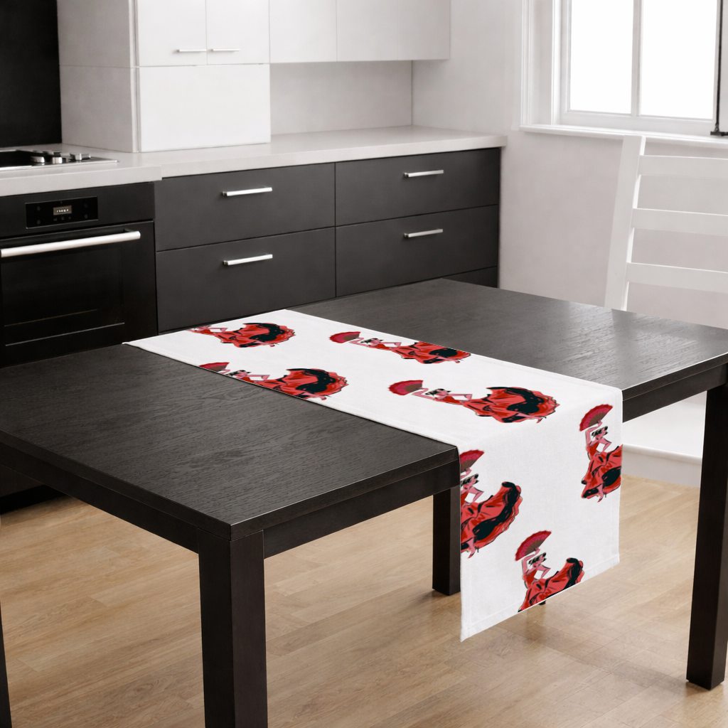 Flamenco Dancer with Fan Illustration Runner