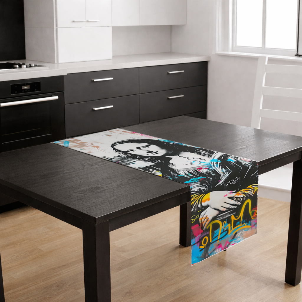 Graffiti Style Modern Mona Lisa Illustration Runner