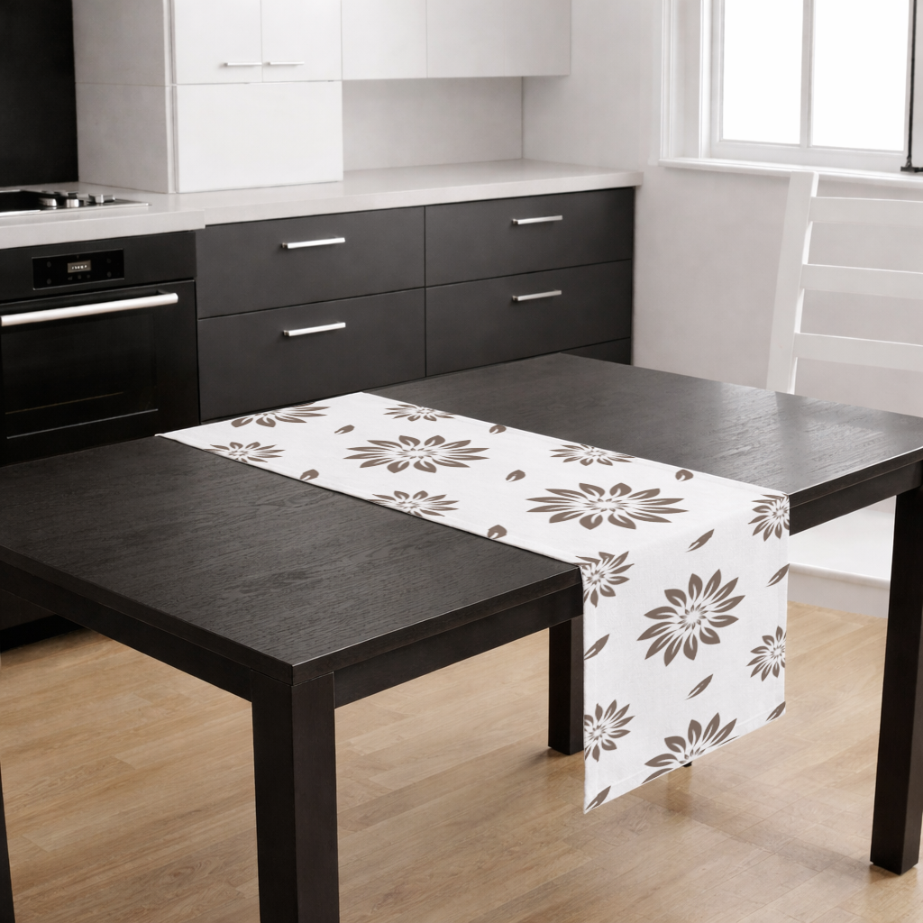 Minimalist Modern Brown Floral Pattern 