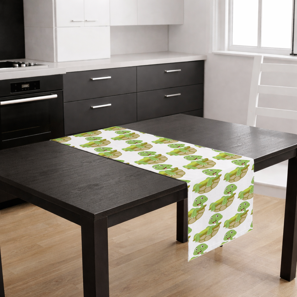 Happy Smiling Green Turtle in Shell Runner