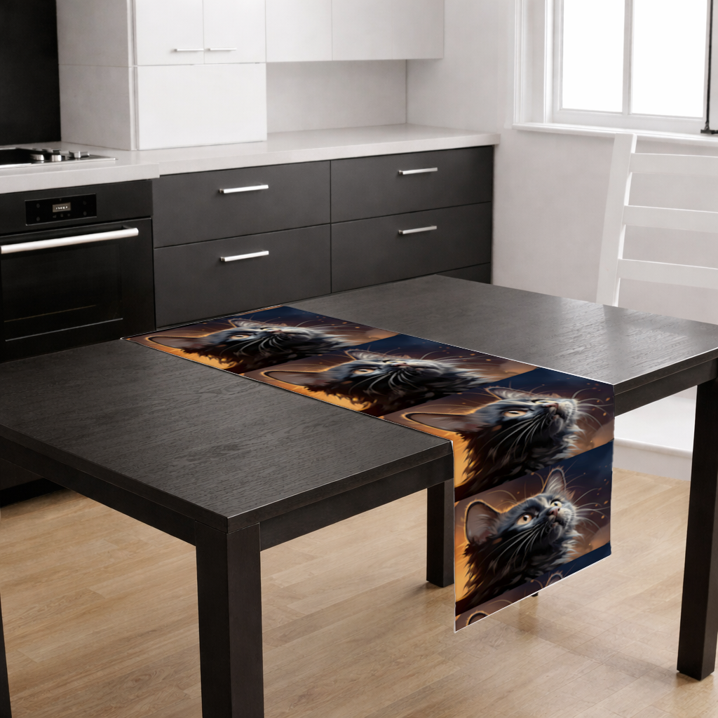 Black Cat Digital Art Runner