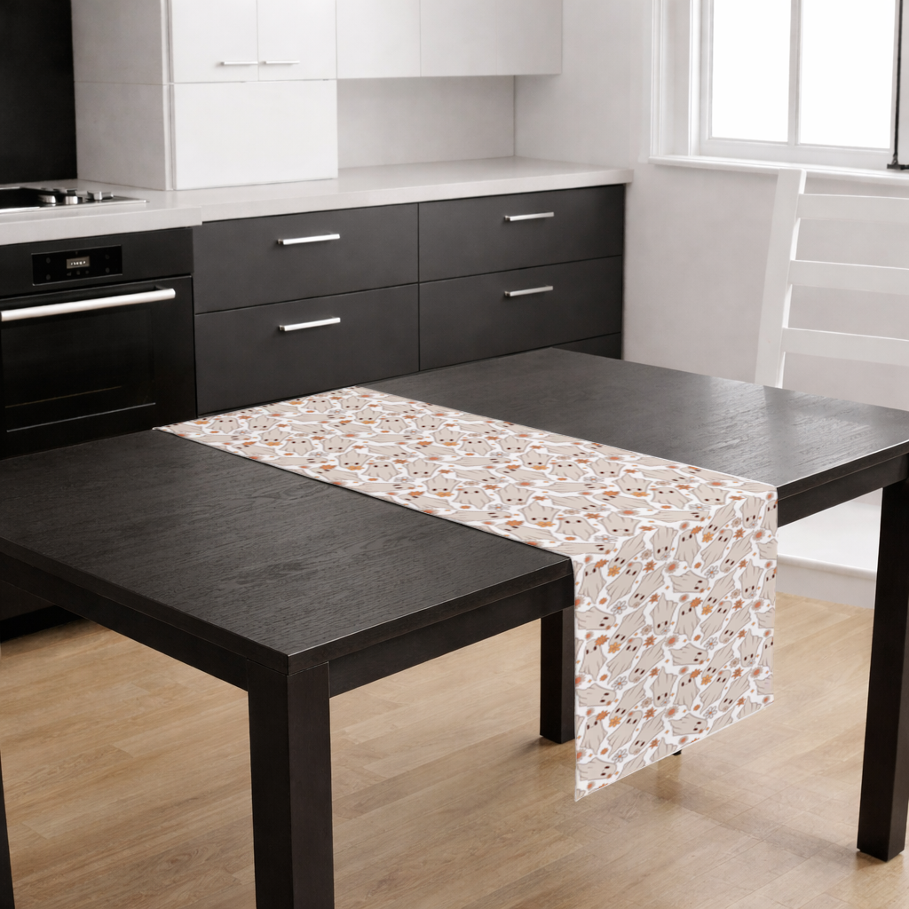 Retro Floral Cute Ghost Seamless Pattern Runner