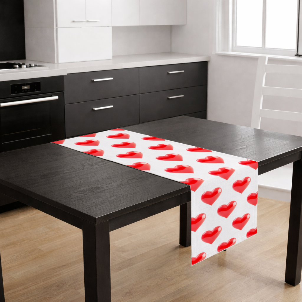 Glossy Red 3D Heart Runner