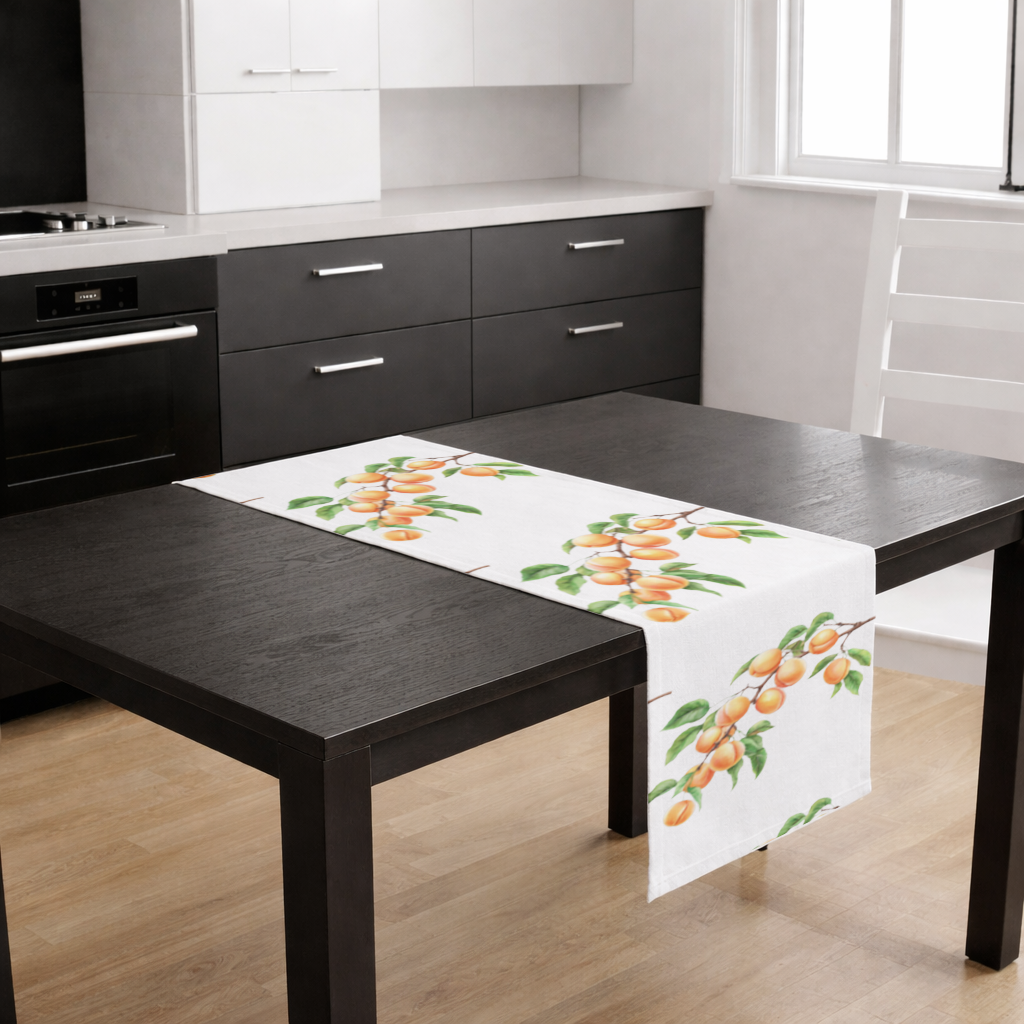 Ripe Orange Apricot Fruit Branch Runner