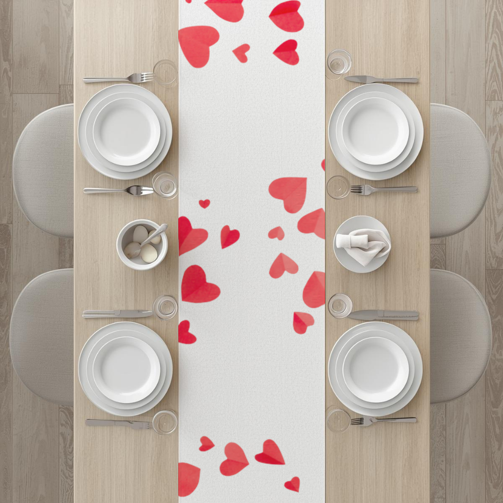 Red Hearts Frame Design Runner