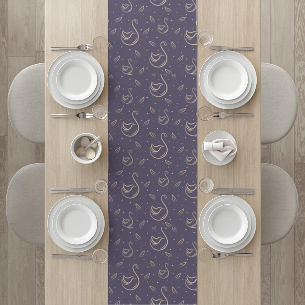 kuğu pattern deseni Masa Runner