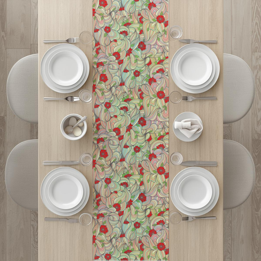 Floral Retro Wavy Pattern 