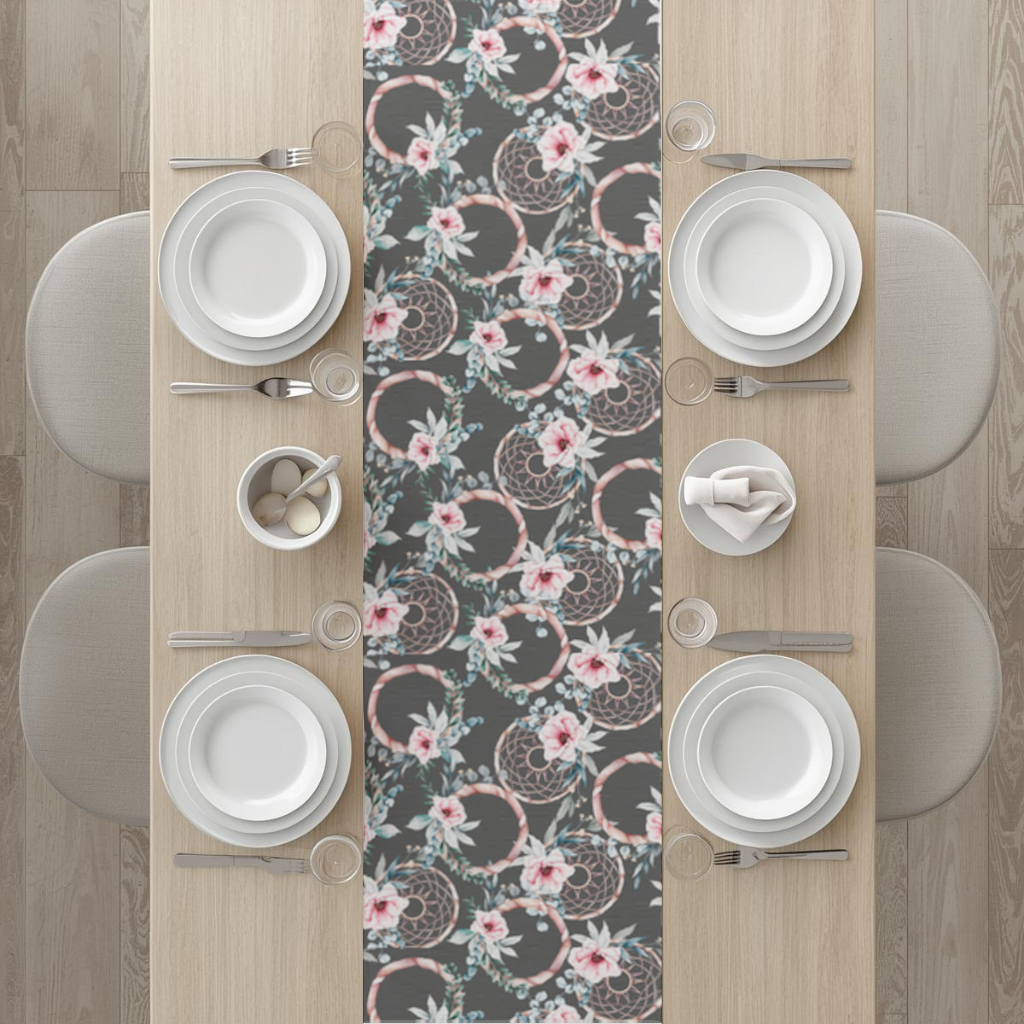 Boho Floral Dreamcatcher Pattern Runner