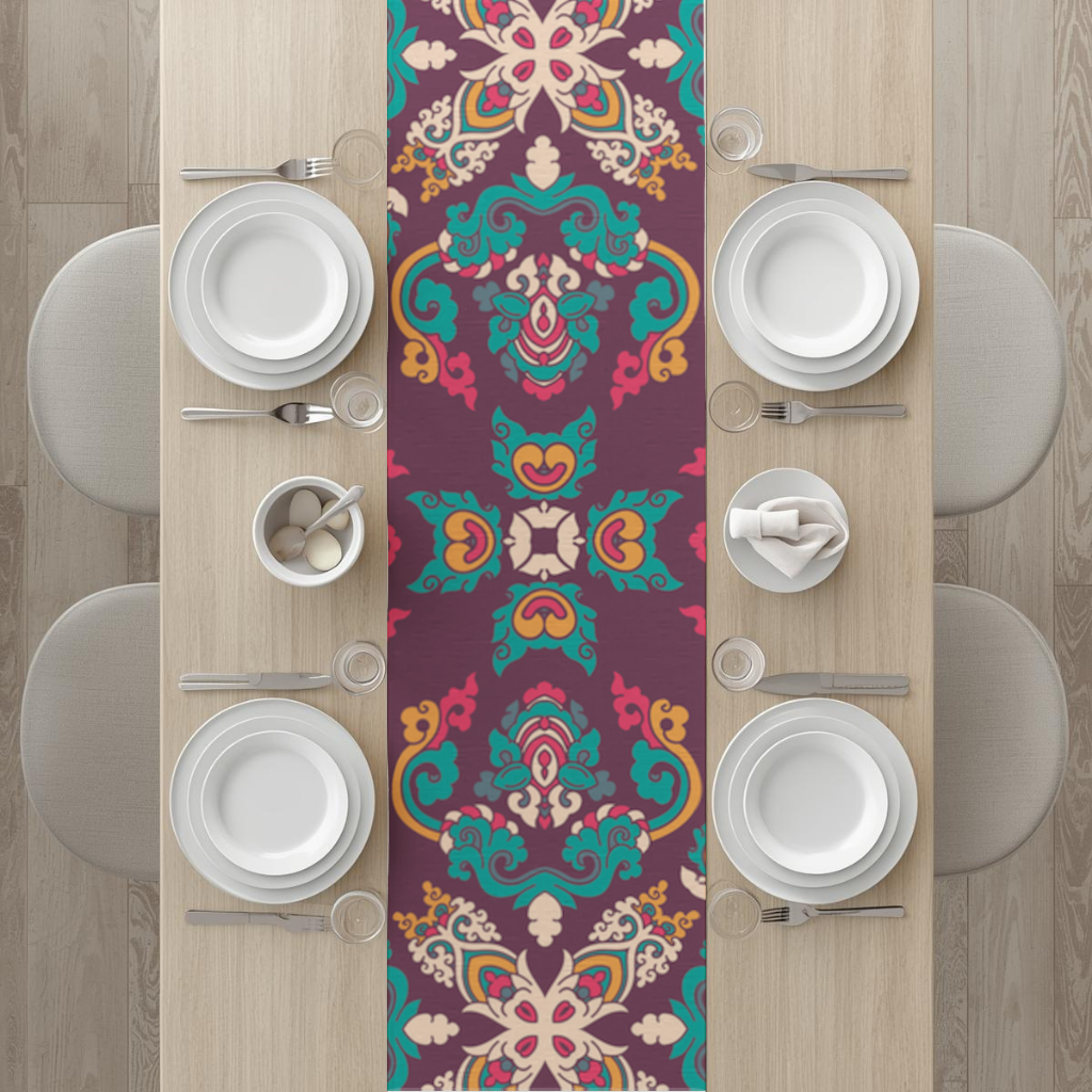Colorful Ottoman Inspired Mandala Pattern Runner