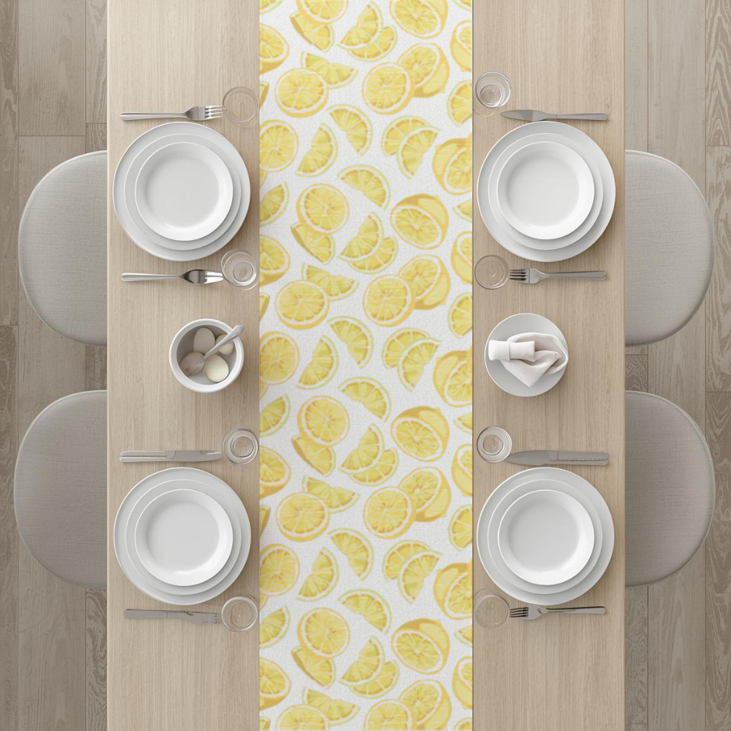 Fresh Lemon Slices Vibrant Summer Pattern Runner