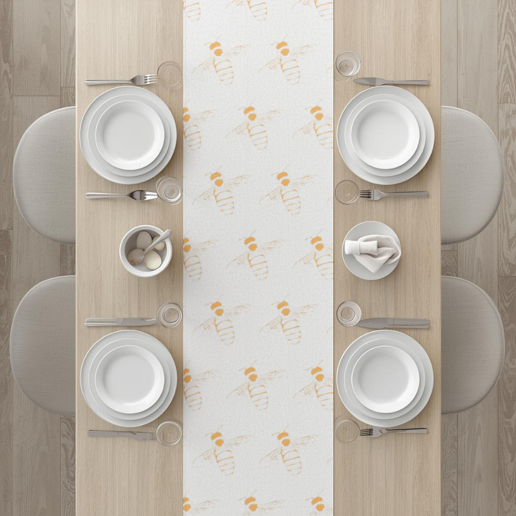 Minimal Orange Bee Illustration Runner