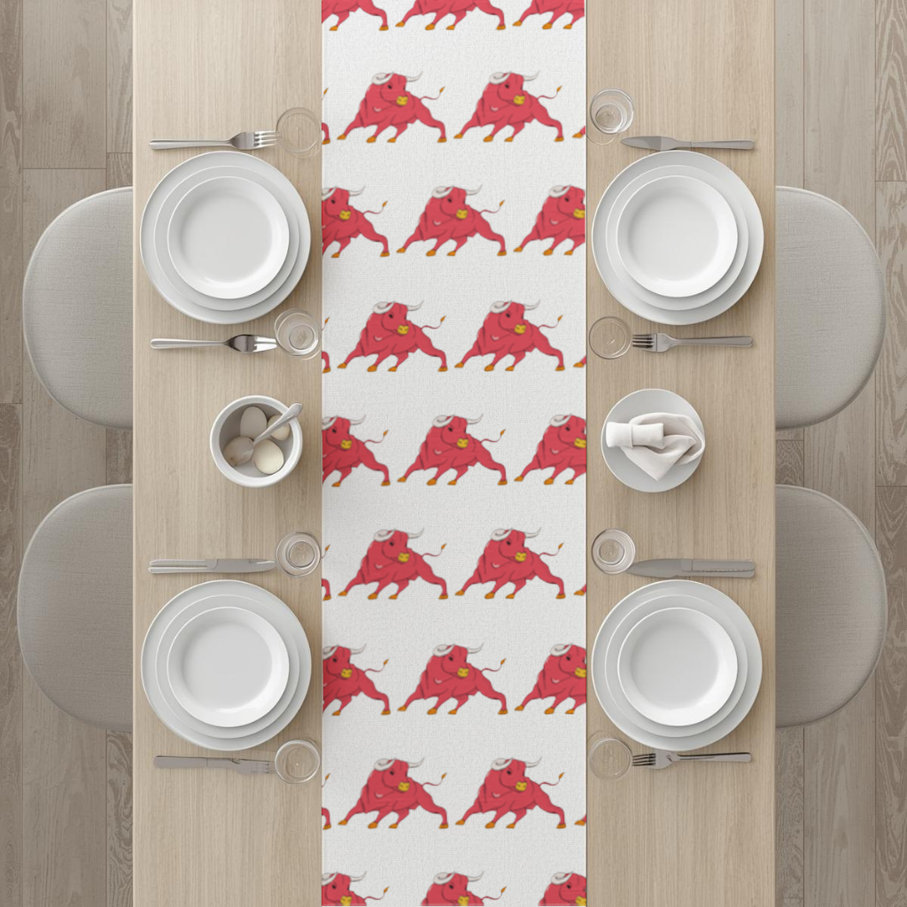 Spanish Red Bull Illustration Inspired by Matador Theme Runner