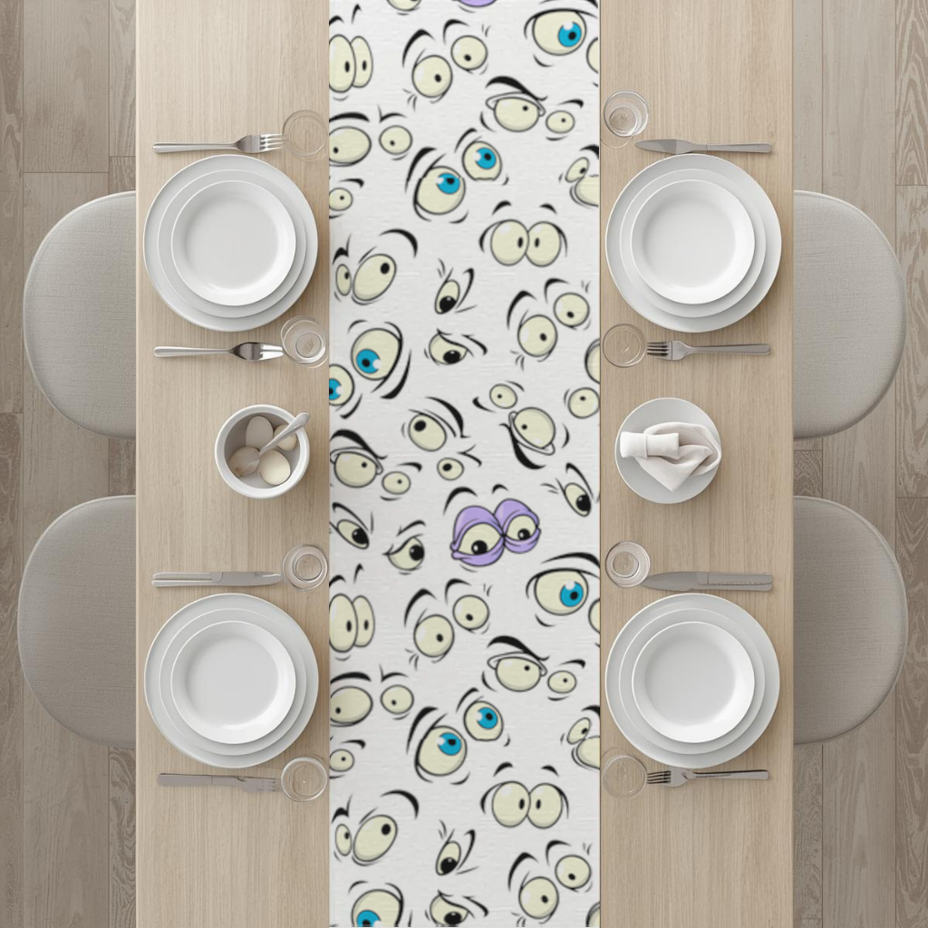 Funny Cartoon Eyes Pattern Runner