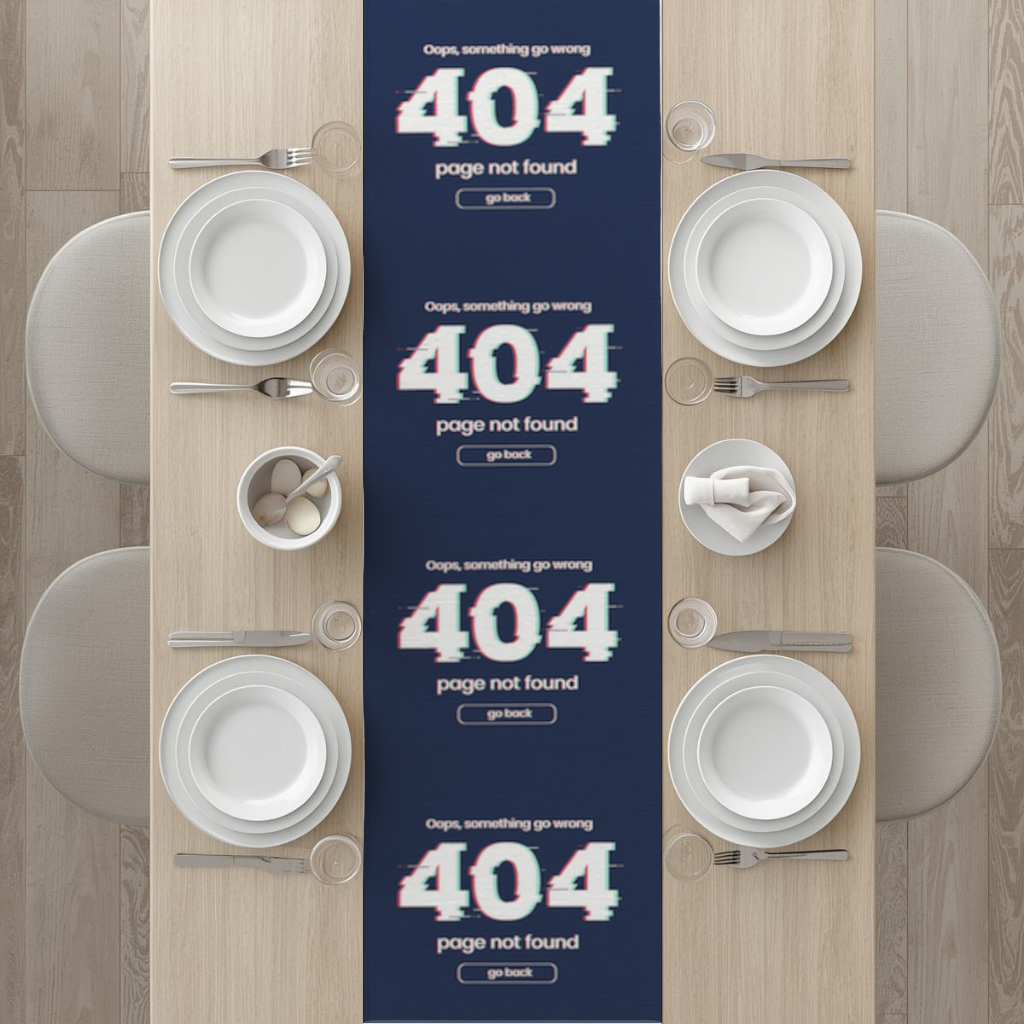 404 Error Glitch Design Runner