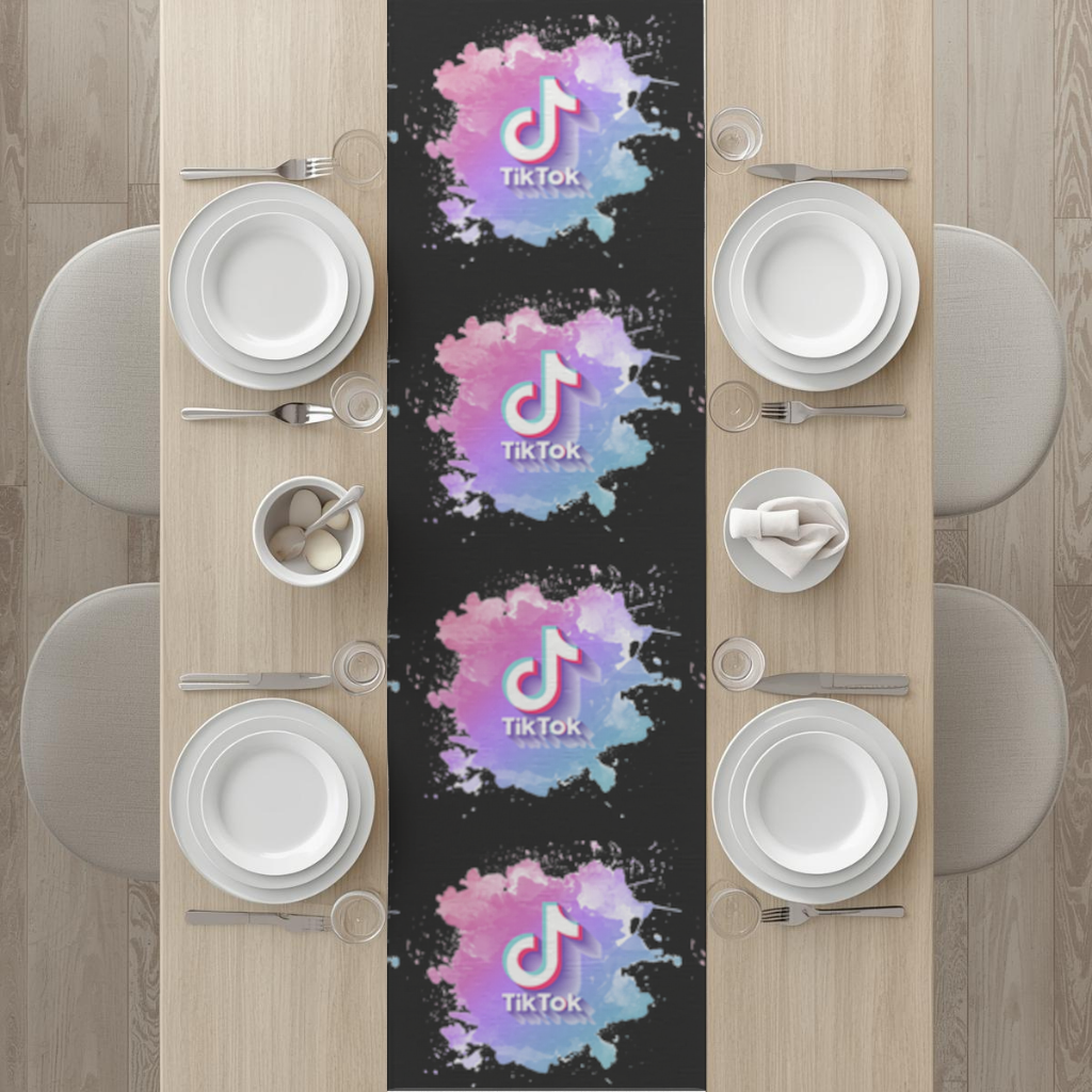 TikTok Logo with Watercolor Effect Runner