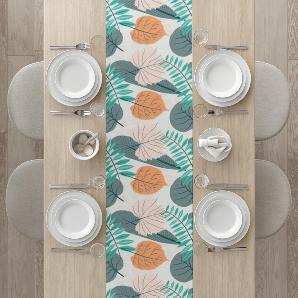 Modern Tropical Leaves Runner