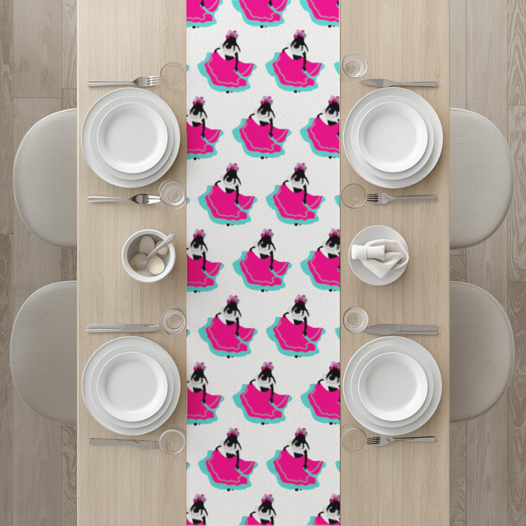 Mexican Folklorico Dancer Silhouette Runner