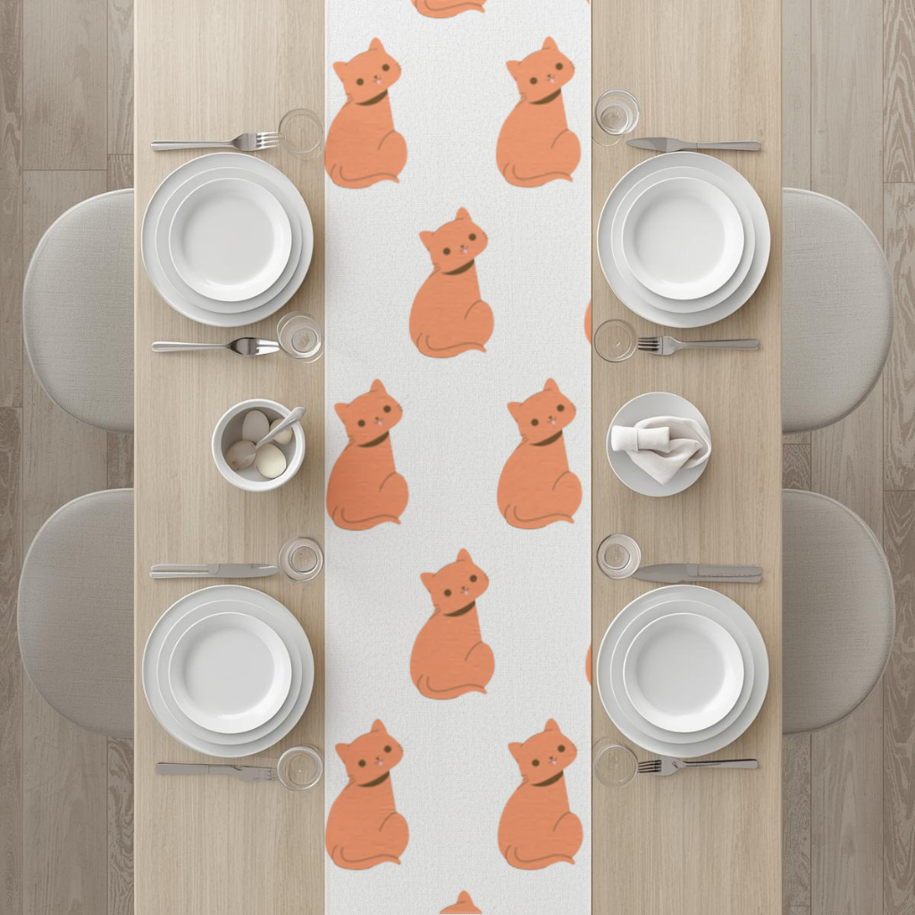 Kawaii Orange Cat Blep Runner