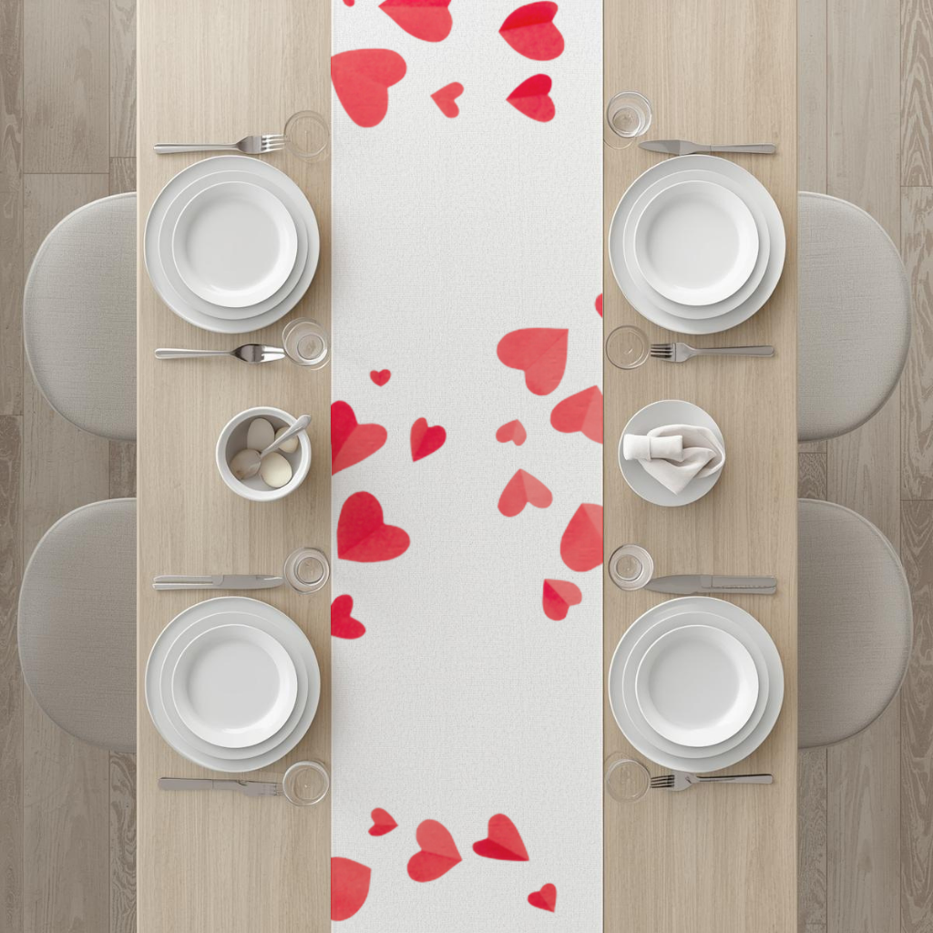 Red Hearts Frame Design Runner